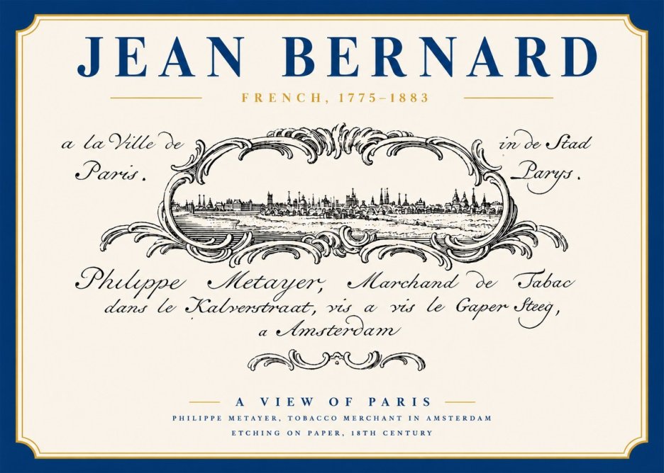 Jean Bernard A View of Paris No3 - Affiche