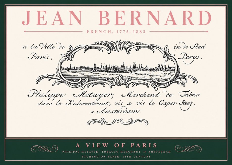 Jean Bernard A View of Paris No4 - Affiche