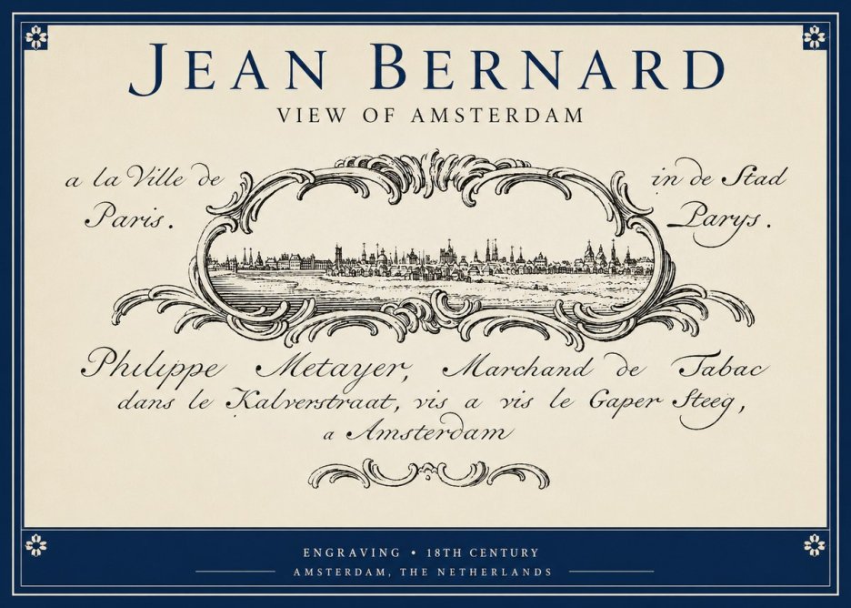 Jean Bernard A View of Paris No5 - Affiche