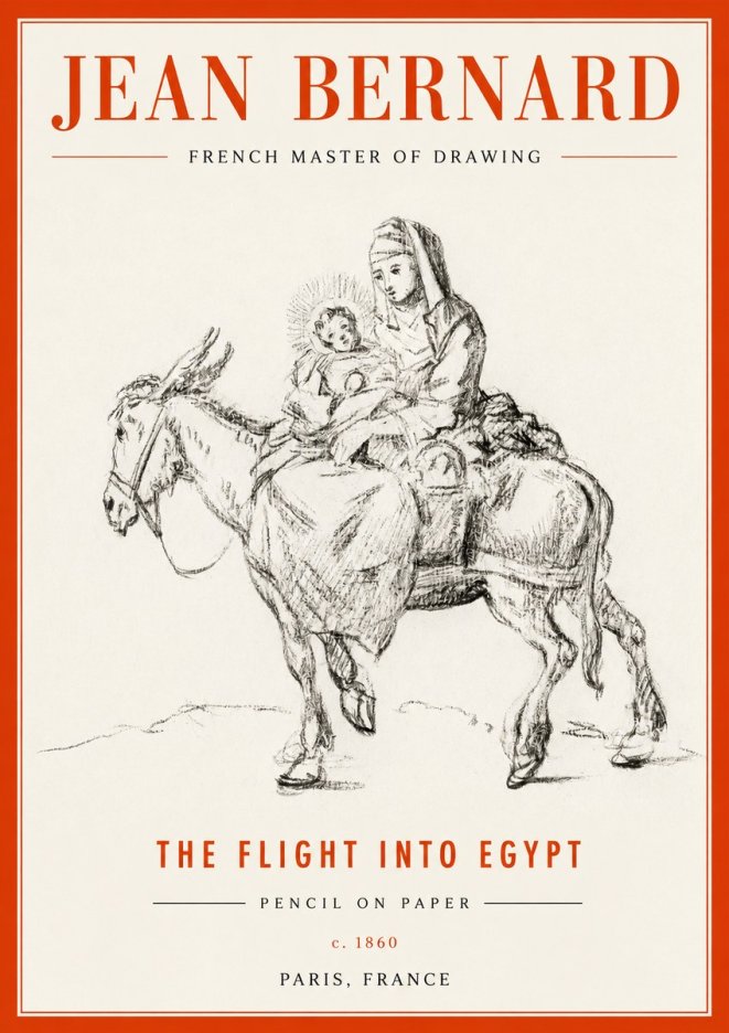 Jean Bernard The Flight into Egypt No2 - Affiche