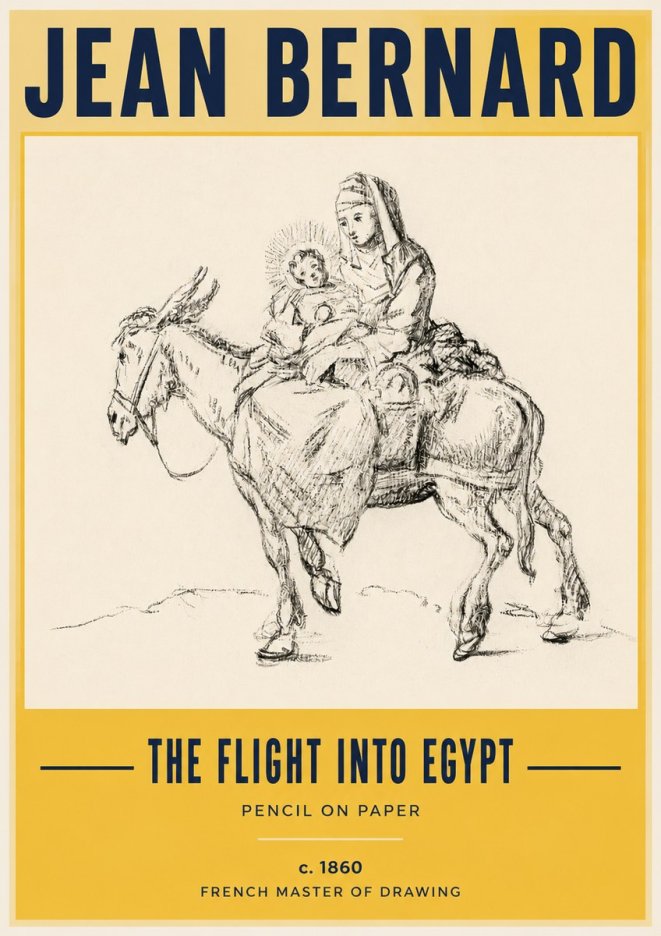 Jean Bernard The Flight into Egypt No3 - Affiche