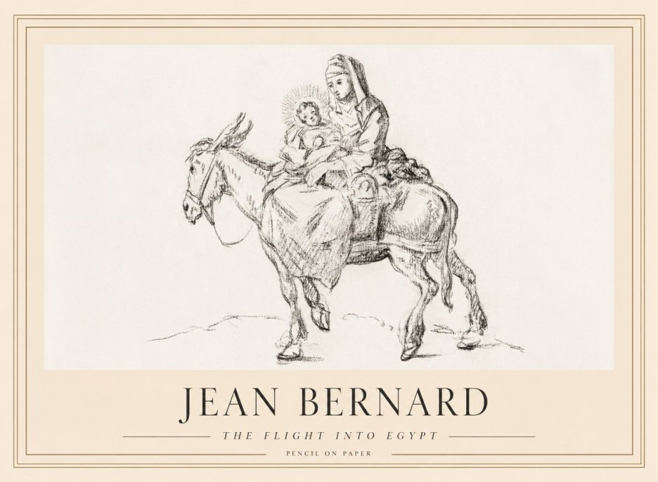 Jean Bernard The Flight into Egypt No5 - Affiche