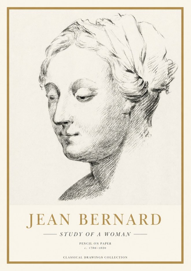 Jean Bernard Study of a Woman No1 - Affiche