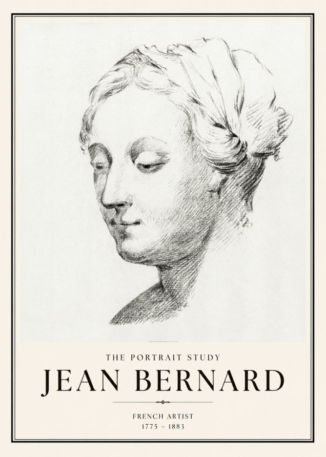 Jean Bernard Study of a Woman No2 - Affiche