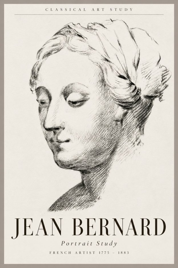 Jean Bernard Study of a Woman No6 - Affiche