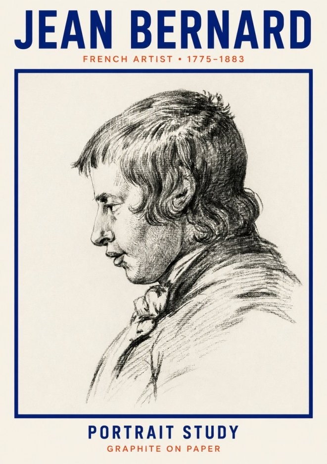 Jean Bernard Portrait Study III No2 - Affiche