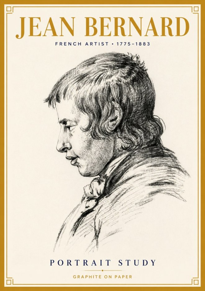 Jean Bernard Portrait Study III No4 - Affiche
