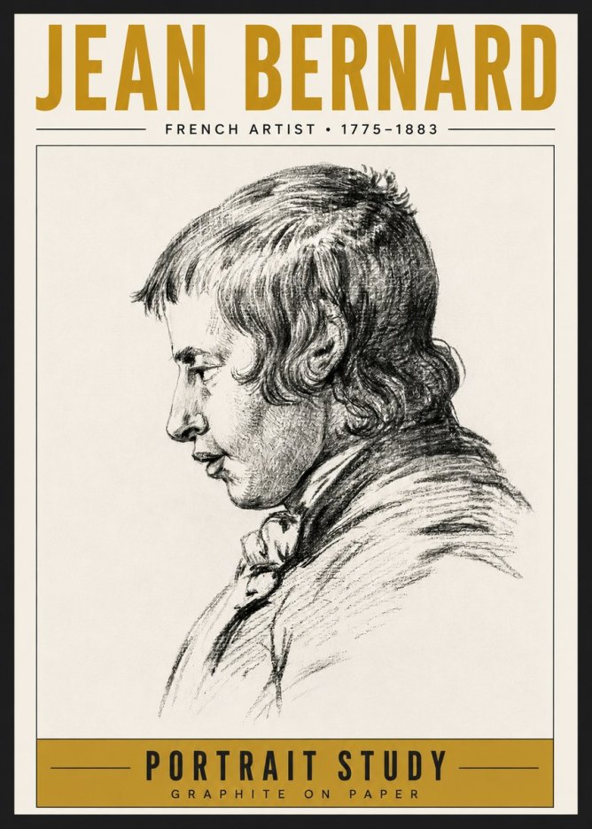 Jean Bernard Portrait Study III No6 - Affiche