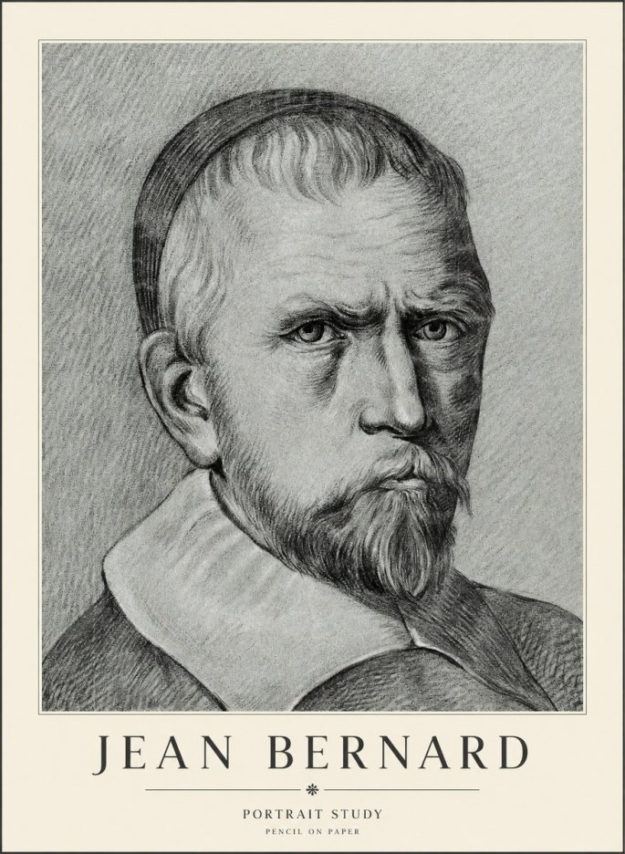 Jean Bernard Portrait Study IV No3 - Affiche