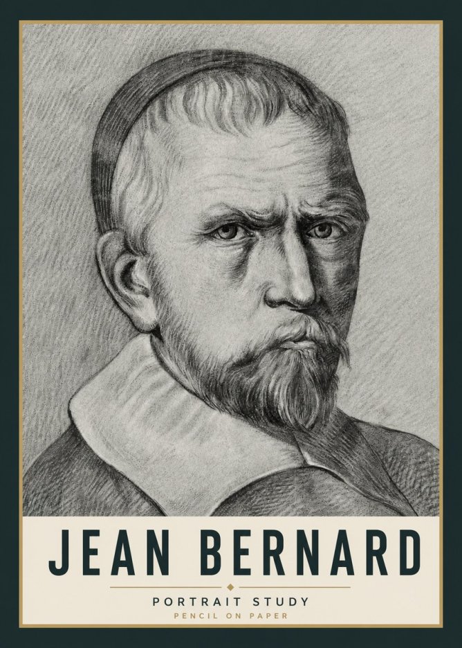 Jean Bernard Portrait Study IV No5 - Affiche