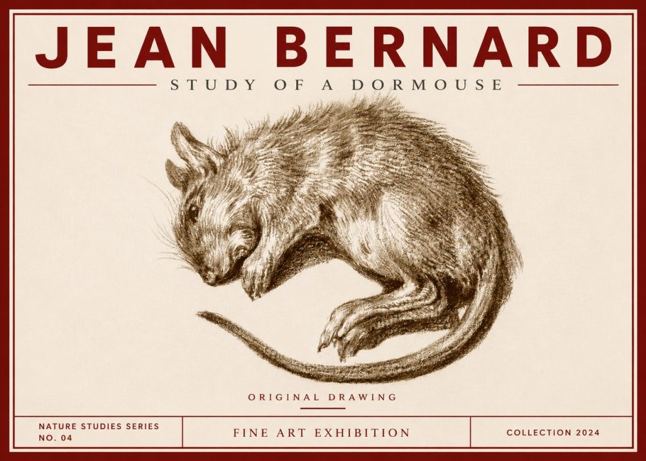 Jean Bernard Study of a Dormouse No4 - Affiche