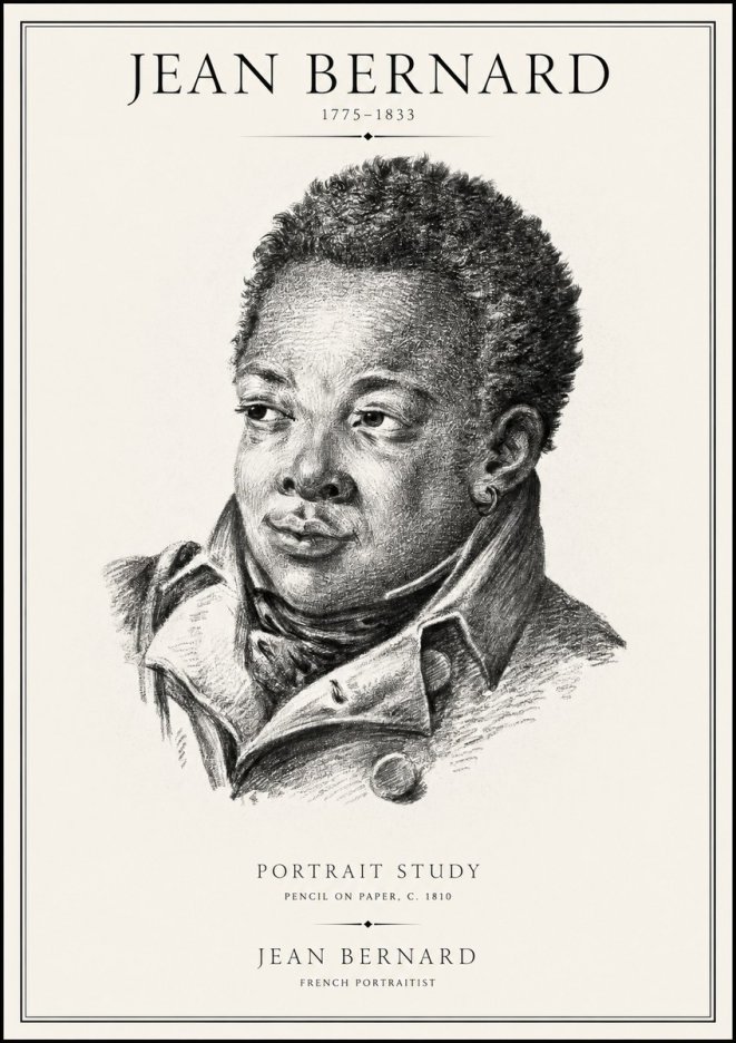 Jean Bernard Portrait Study V No1 - Affiche