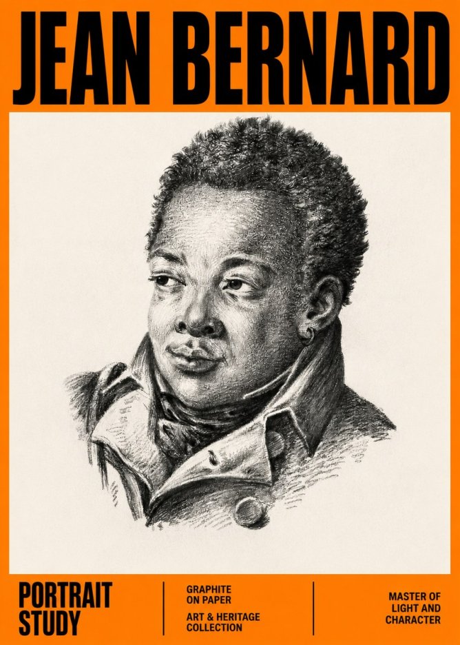 Jean Bernard Portrait Study V No3 - Affiche