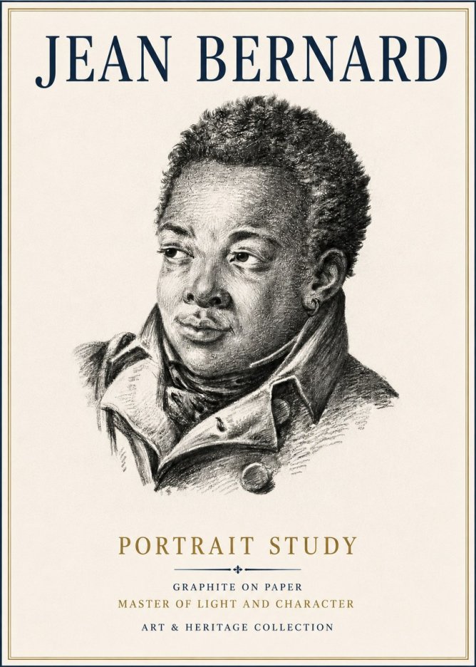 Jean Bernard Portrait Study V No6 - Affiche