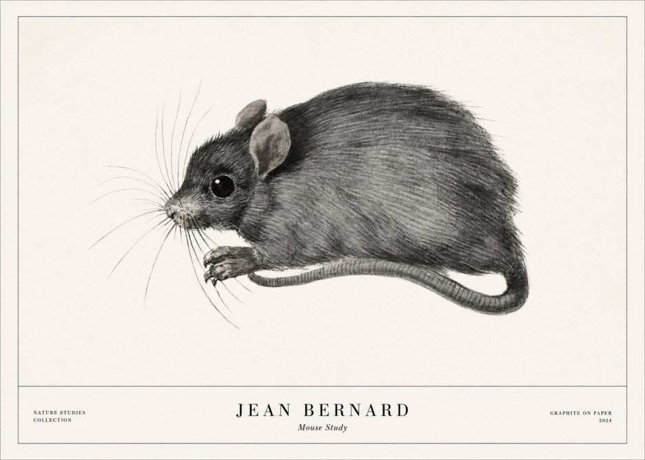 Jean Bernard Mouse Study No1 - Affiche