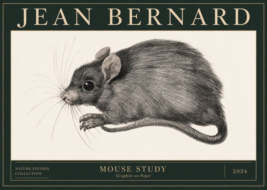 Jean Bernard Mouse Study No4 - Affiche