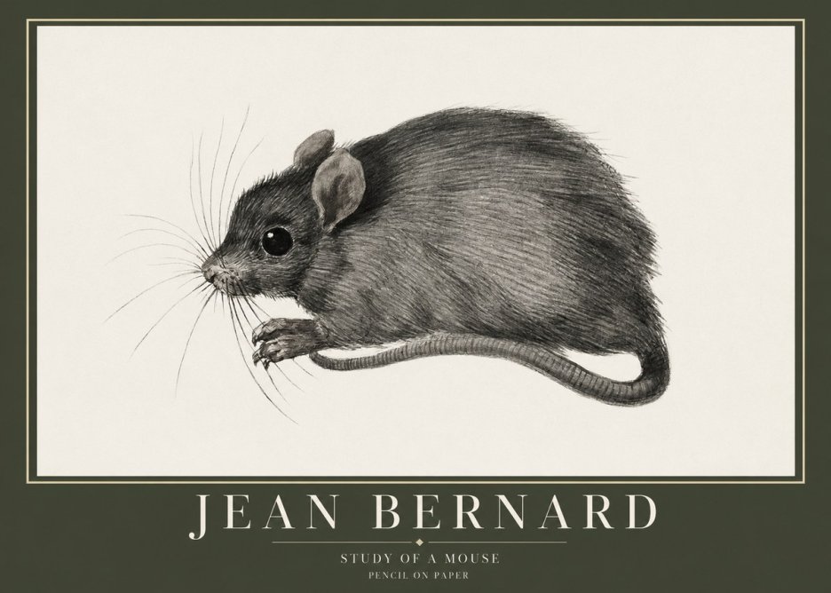 Jean Bernard Mouse Study No5 - Affiche