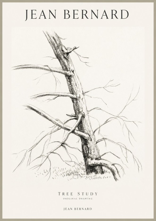 Jean Bernard Tree Study No1 - Affiche