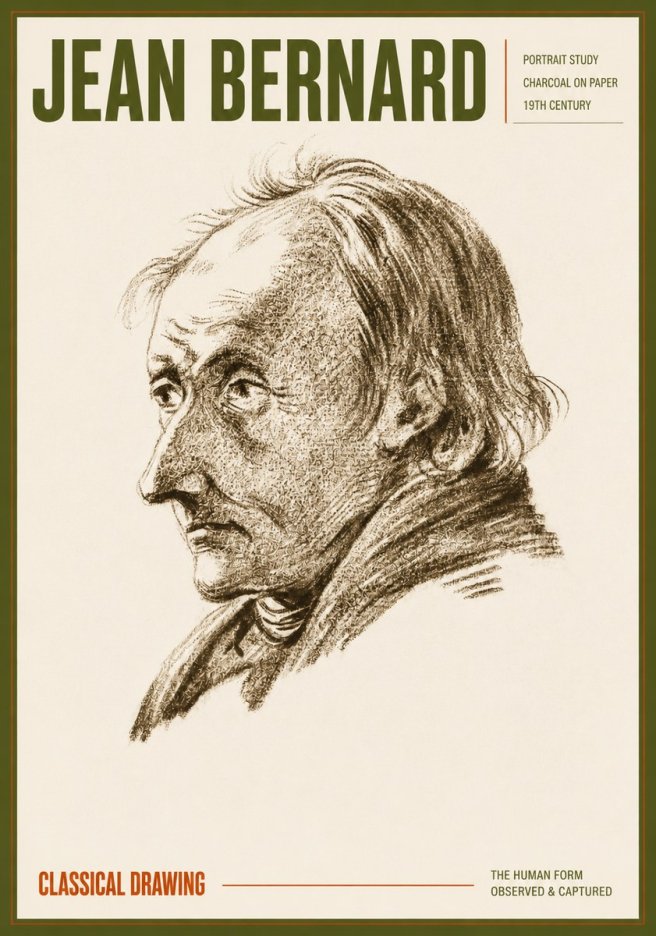 Jean Bernard Portrait of an Elderly Man No6 - Affiche