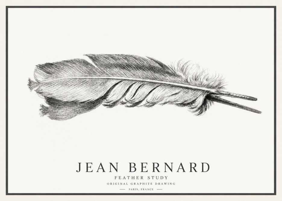 Jean Bernard Feather No4 - Affiche