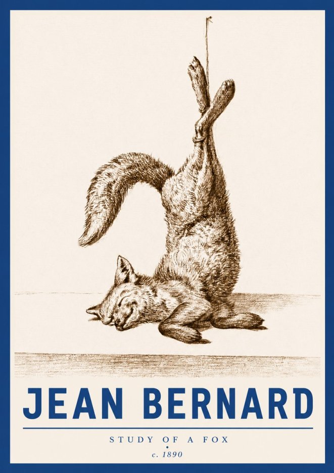 Jean Bernard Study of a Fox No4 - Affiche