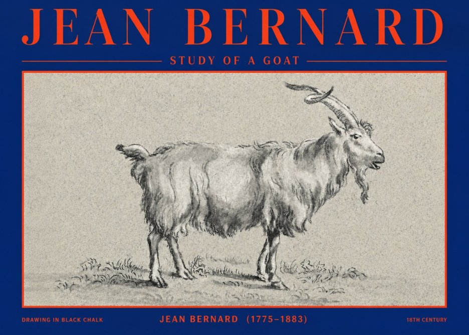Jean Bernard Study of a Goat II No2 - Affiche