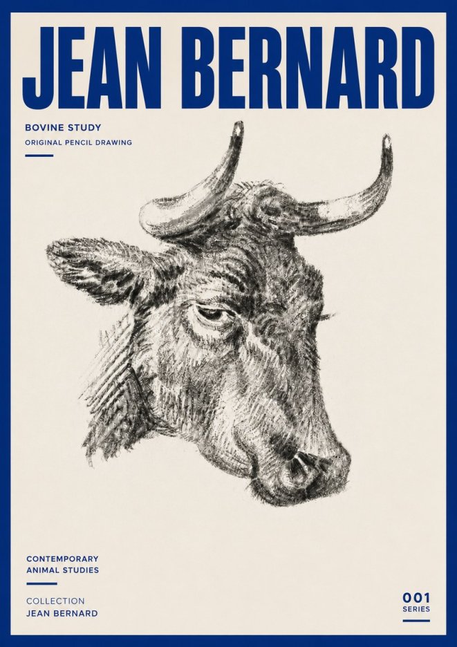Jean Bernard Bovine Study I No5 - Affiche