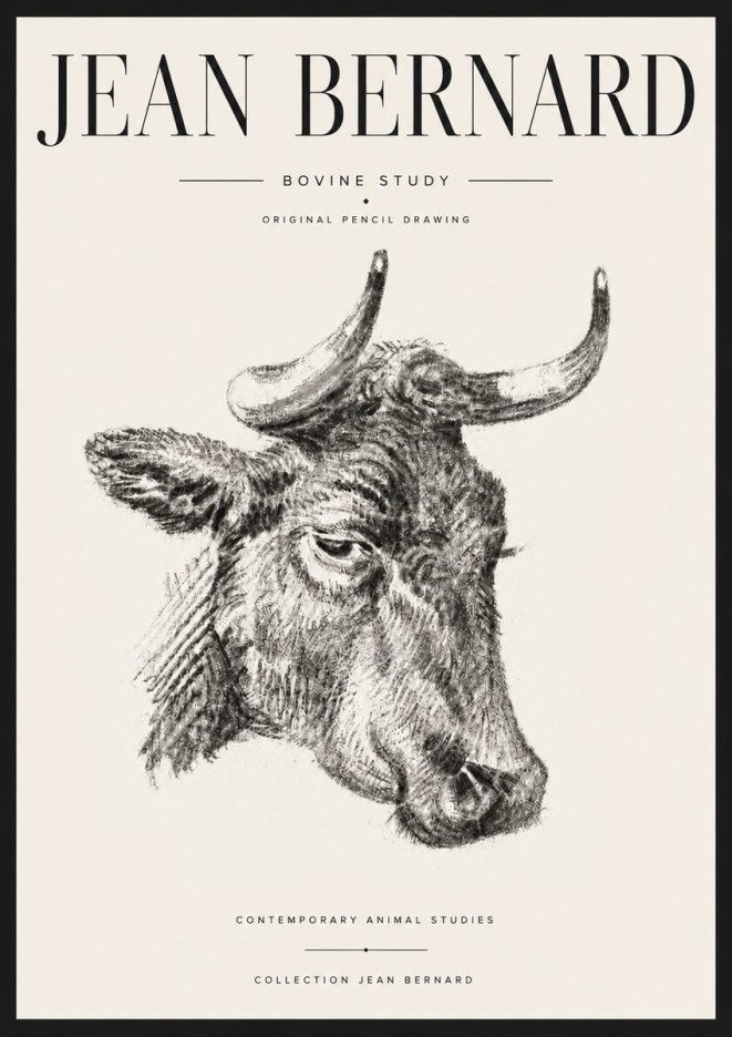 Jean Bernard Bovine Study I No6 - Affiche