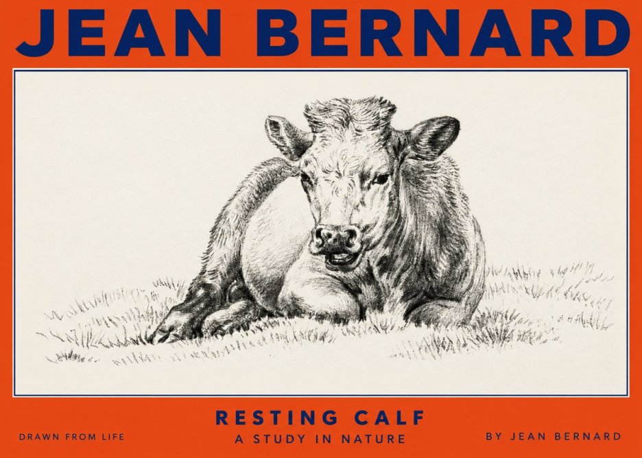 Jean Bernard Resting Calf I No2 - Affiche