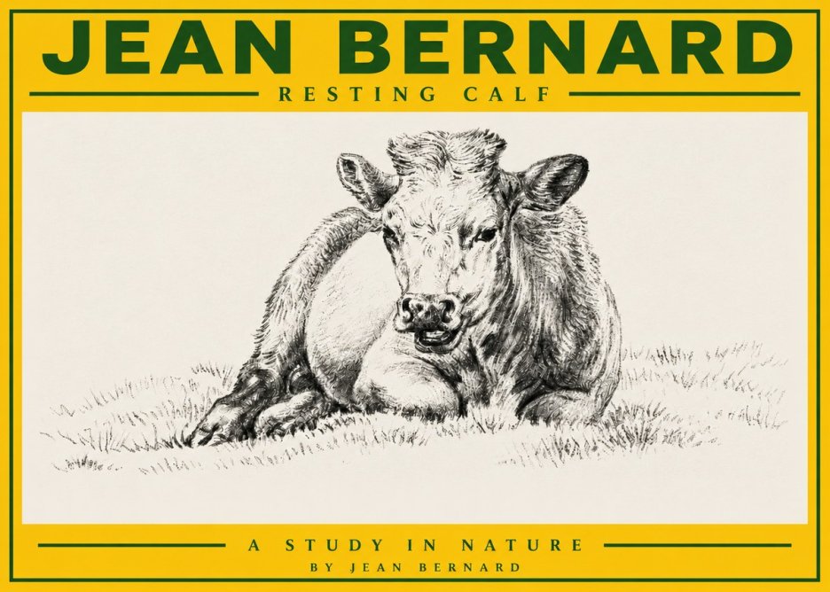Jean Bernard Resting Calf I No3 - Affiche