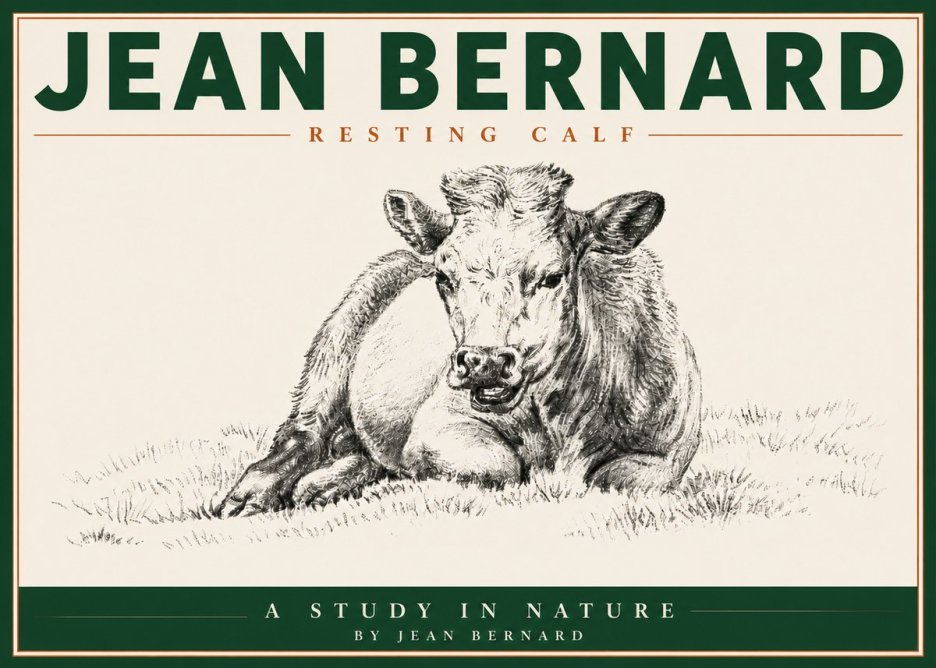 Jean Bernard Resting Calf I No5 - Affiche