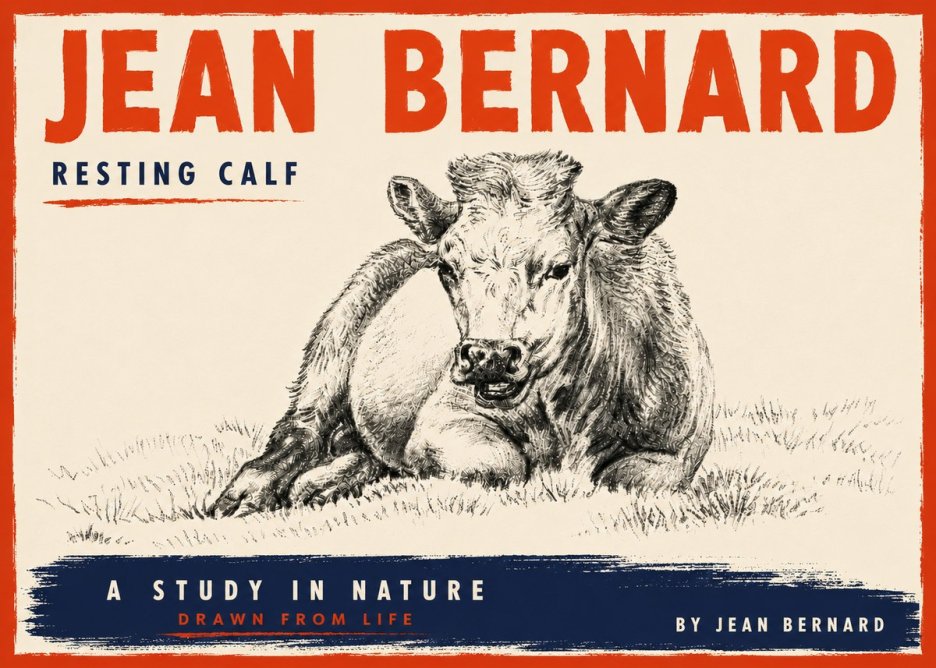 Jean Bernard Resting Calf I No6 - Affiche