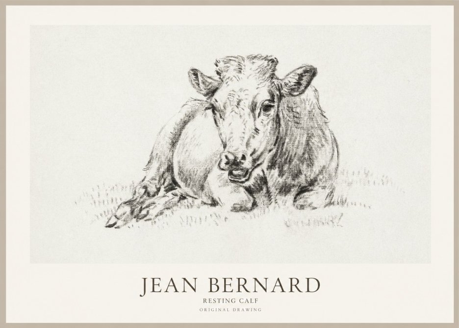 Jean Bernard Resting Calf II No1 - Affiche