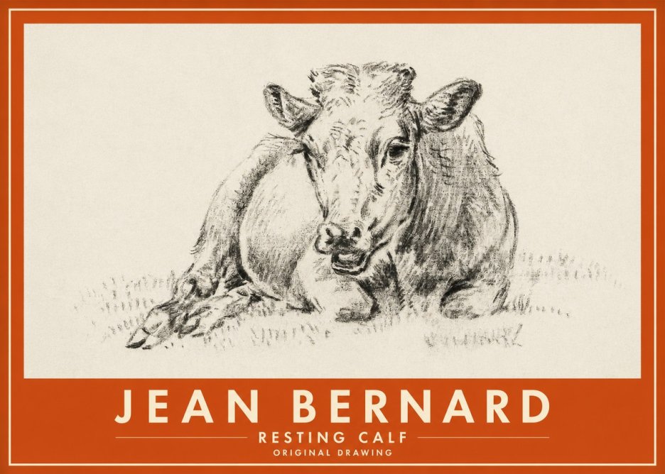 Jean Bernard Resting Calf II No2 - Affiche