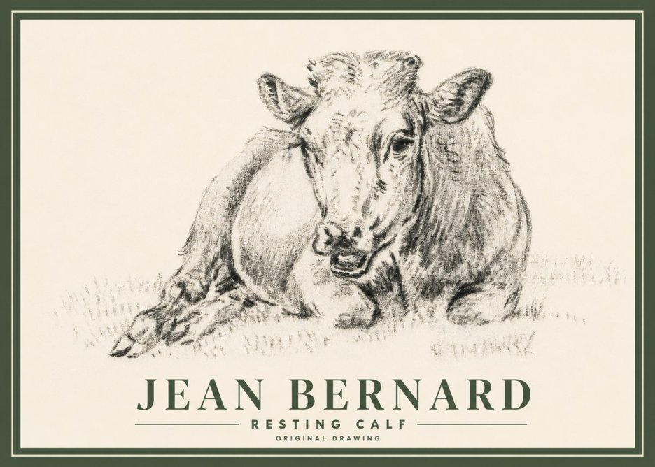 Jean Bernard Resting Calf II No3 - Affiche