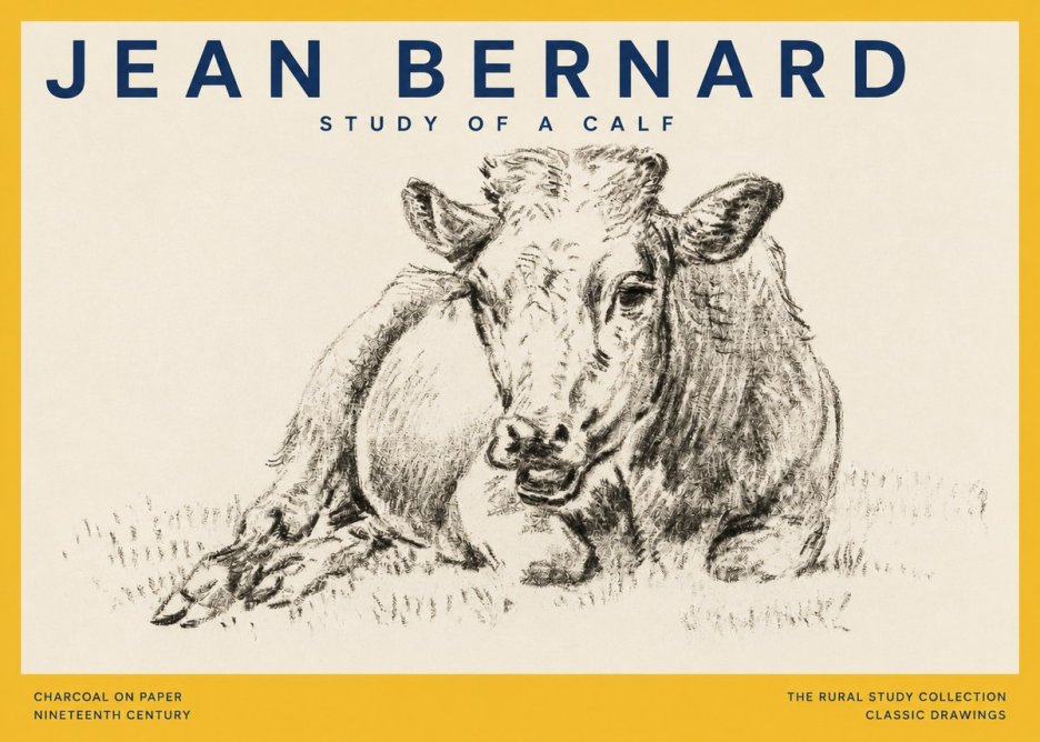 Jean Bernard Resting Calf II No5 - Affiche