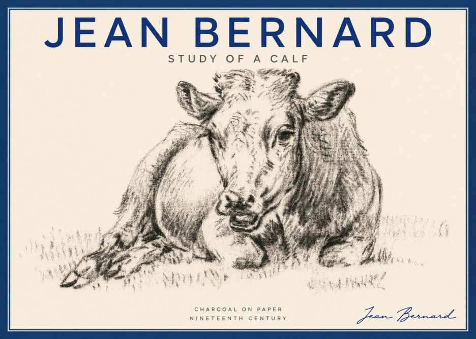 Jean Bernard Resting Calf II No6 - Affiche