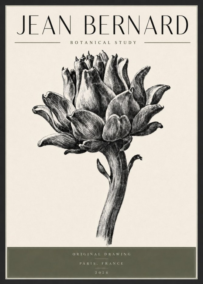 Jean Bernard Botanical Study No3 - Affiche