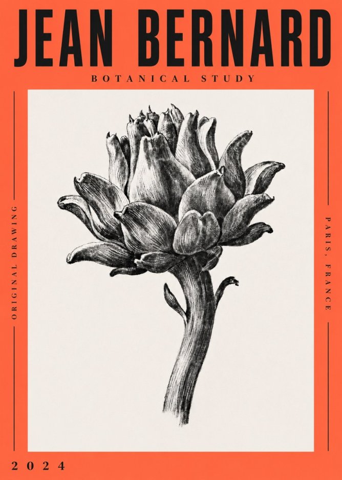 Jean Bernard Botanical Study No4 - Affiche