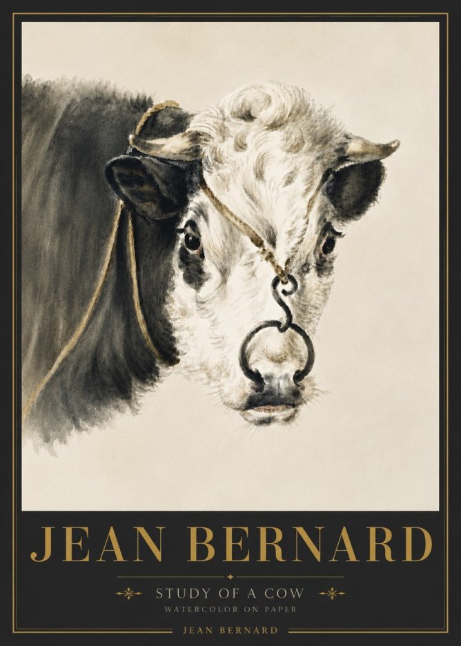 Jean Bernard Study of a Cow I No6 - Affiche