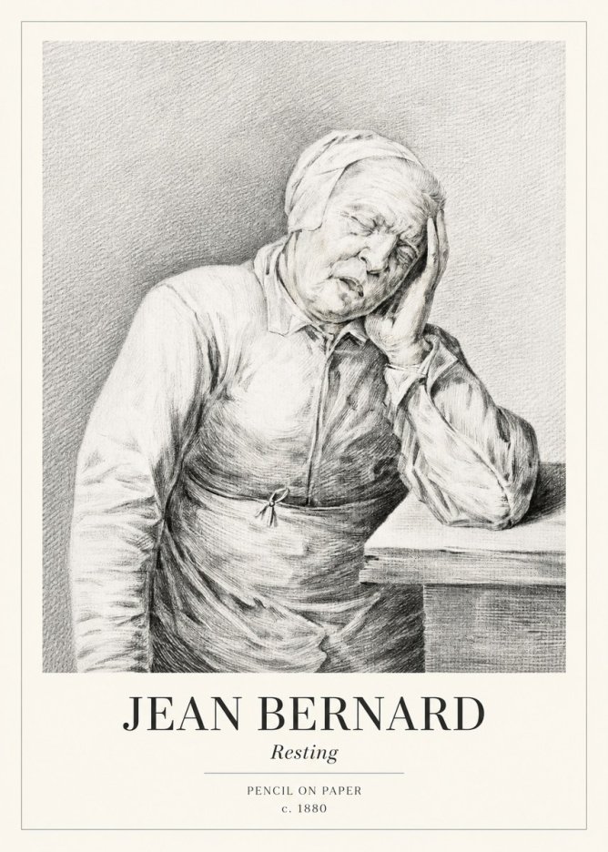 Jean Bernard Resting No1 - Affiche