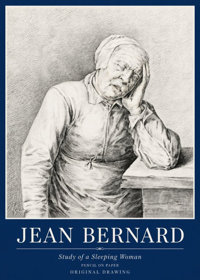 Jean Bernard Resting No6 - Affiche