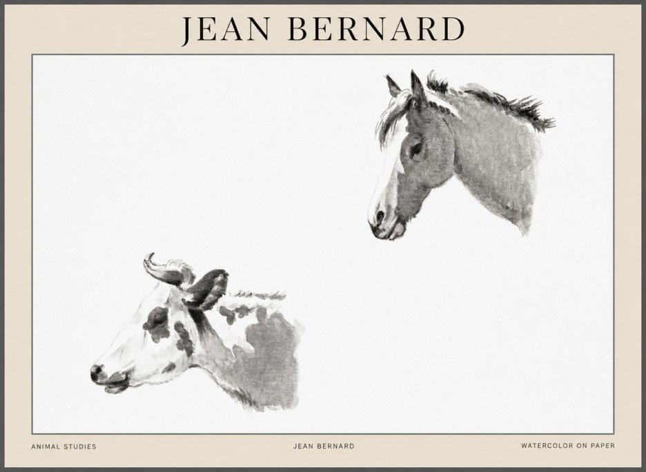 Jean Bernard Animal Studies No1 - Affiche