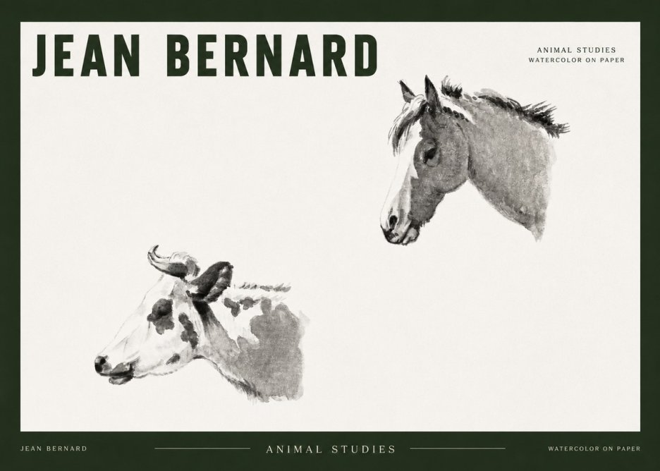 Jean Bernard Animal Studies No2 - Affiche