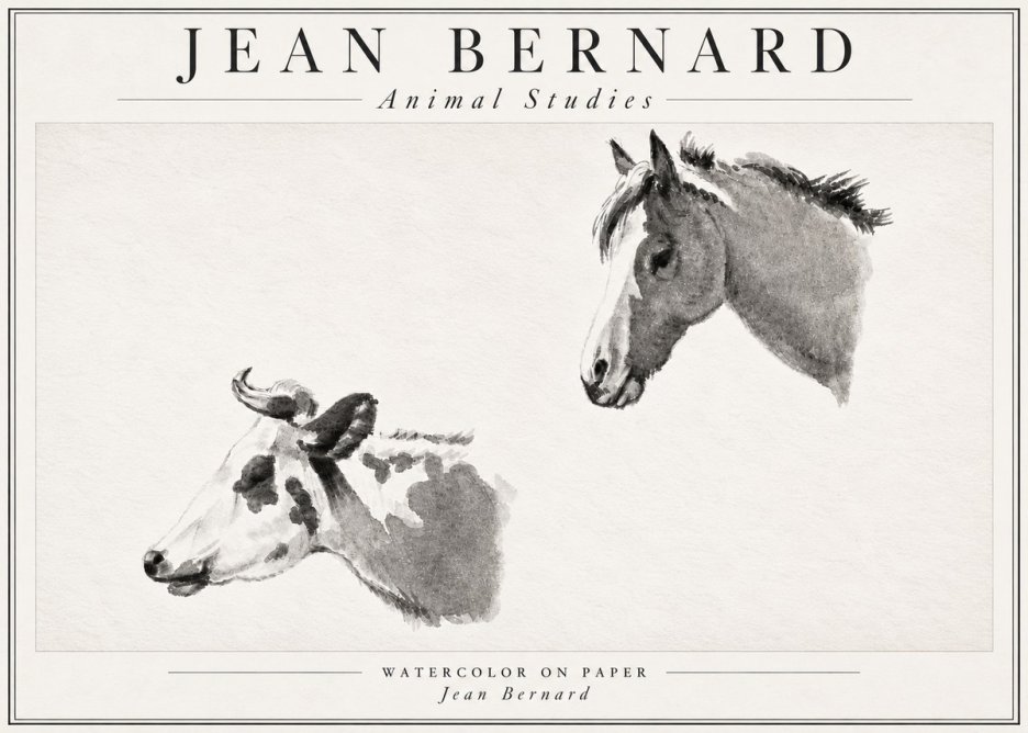 Jean Bernard Animal Studies No4 - Affiche