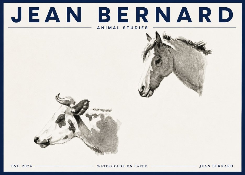 Jean Bernard Animal Studies No5 - Affiche