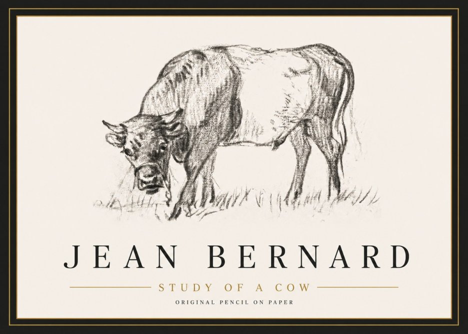 Jean Bernard Study of a Cow II No5 - Affiche