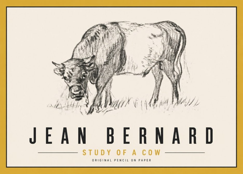 Jean Bernard Study of a Cow II No6 - Affiche