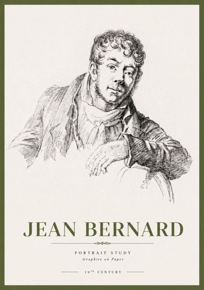 Jean Bernard French Portrait Study No4 - Affiche