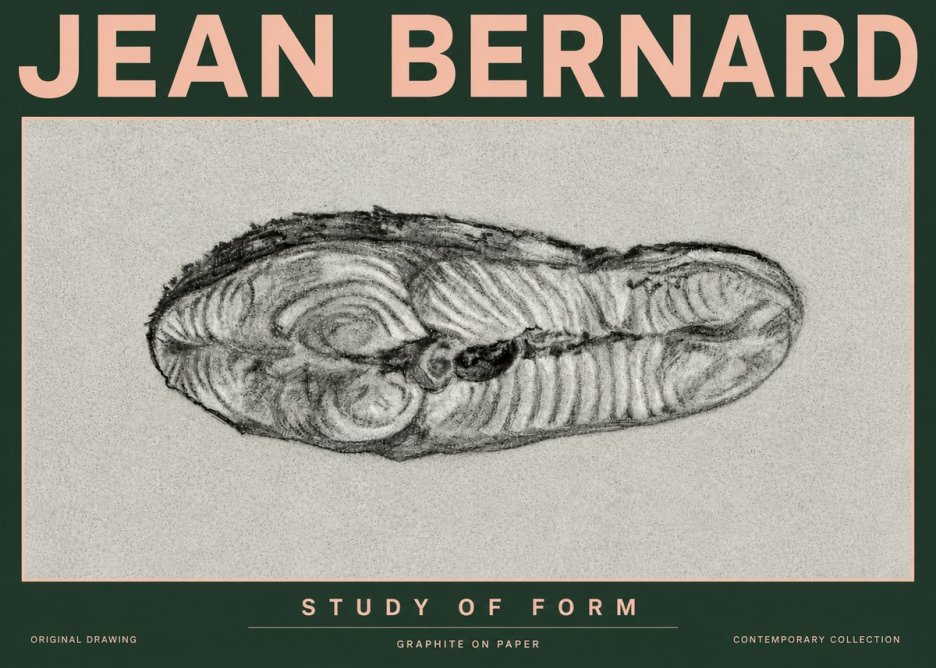 Jean Bernard Study of Form I No6 - Affiche
